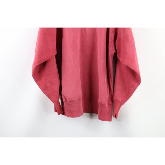 Vintage 80s Champion Reverse Weave XL Thrashed Crewneck Sweatshirt Raspberry USA - Picture 15 of 15